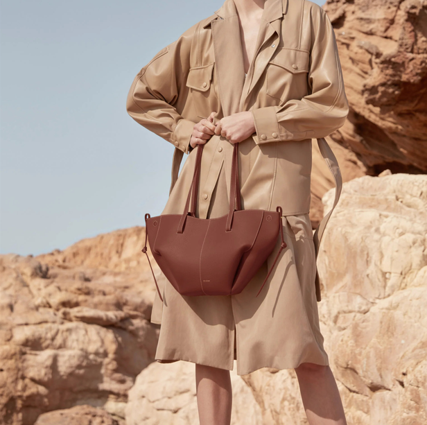  Polene Cyme Mini Edition Textured Cognac  