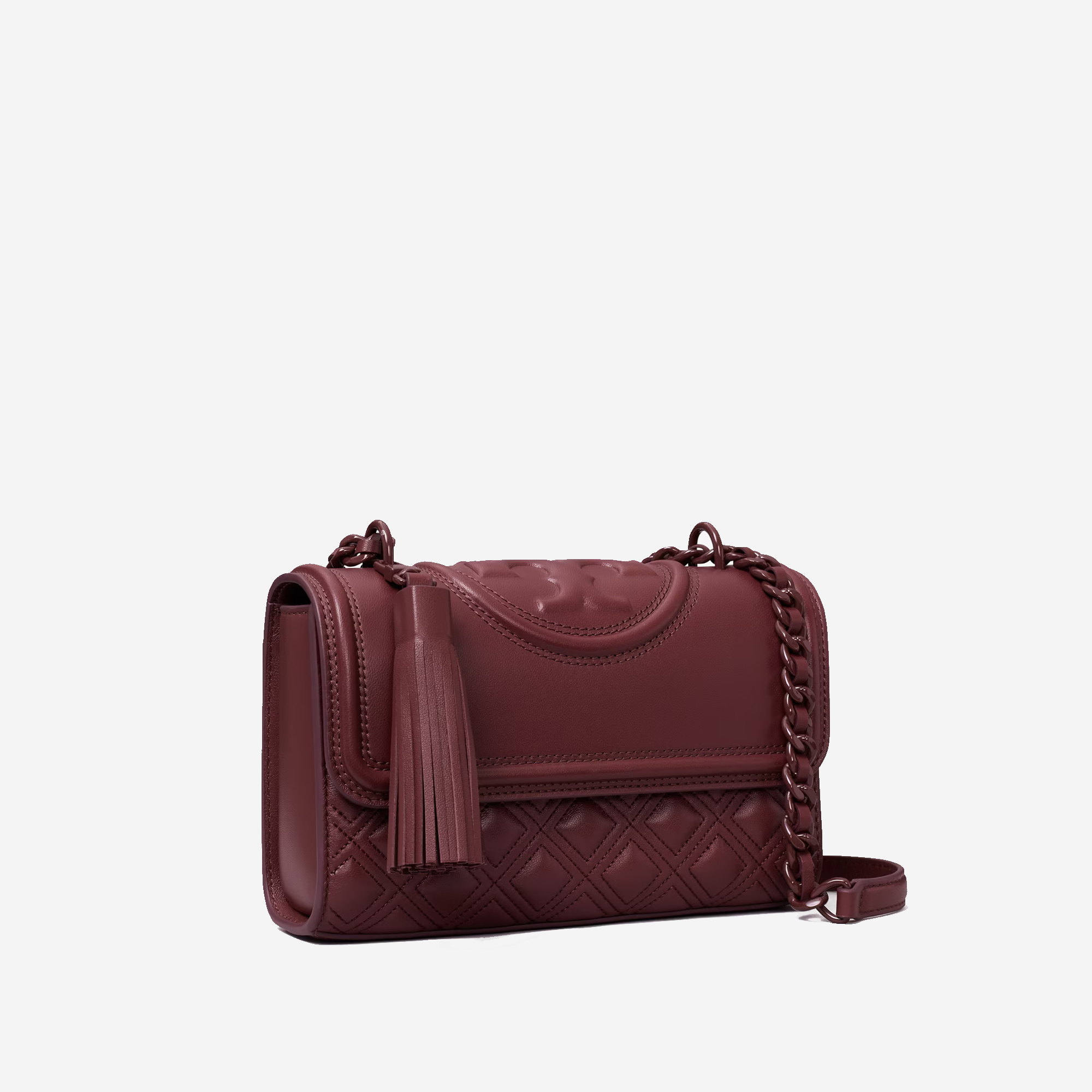  Tory Burch Fleming small convertible shoulder bag Burgundy  