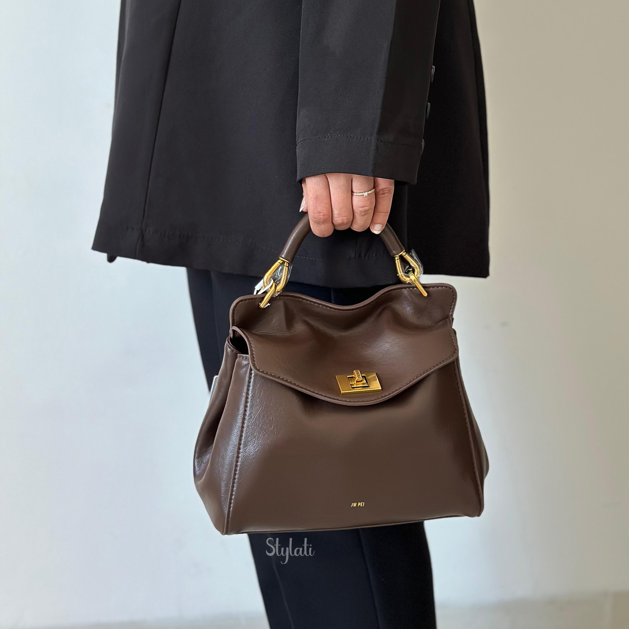  JW PEI Lucia Classic Top Handbag - Dark Brown (Pre-Order Within 14 Days) 