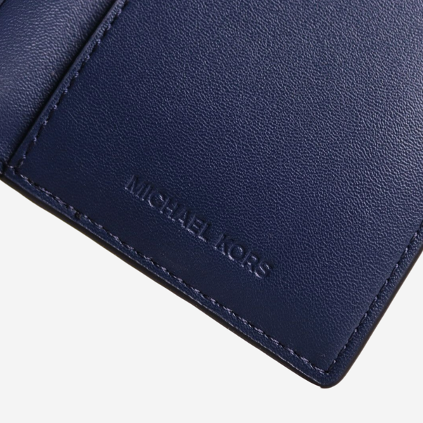   Michael Kors Cooper Saffiano Leather Bi-Fold Wallet Navy 