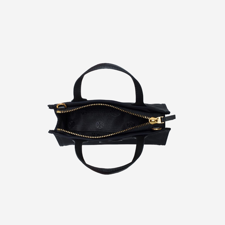   Tory Burch Ella Nylon Mini Tote Bag Black 