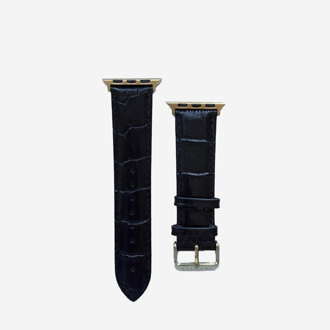  Beluggi Watch Band Croco Black 