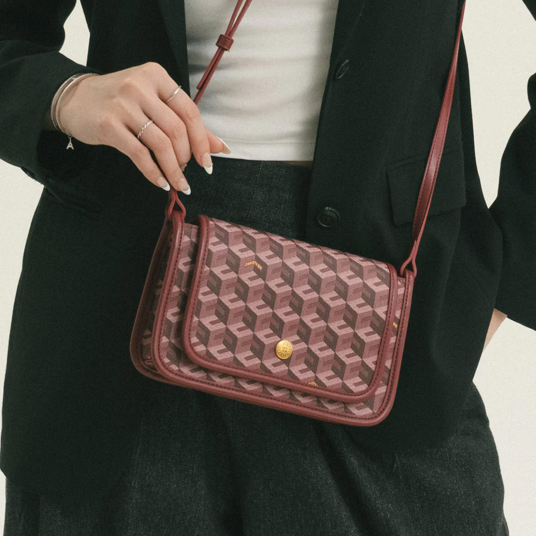  Christy Ng Hugo Messenger Bag Burgundy 