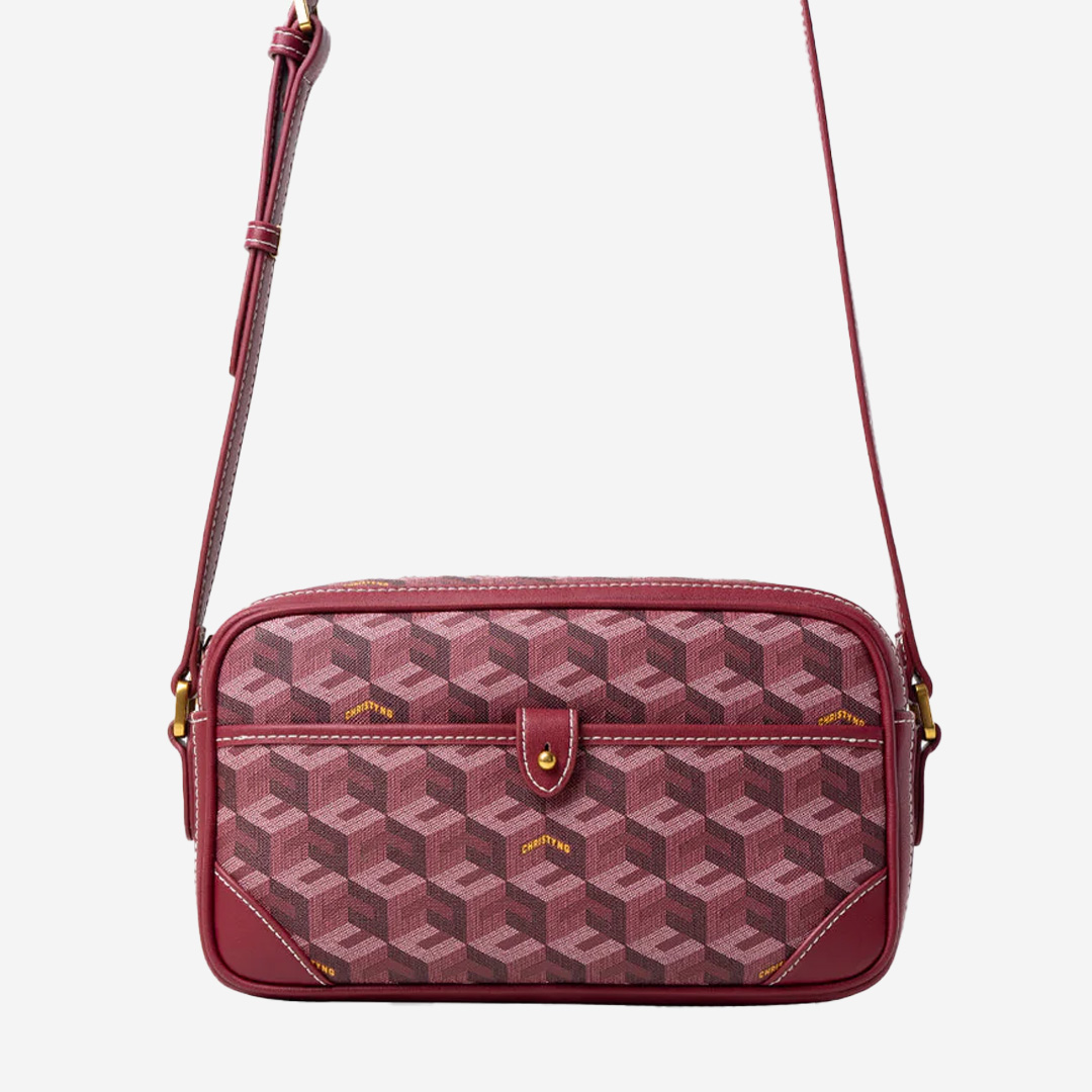  Christy Ng Pedro Shoulder Bag Burgundy 