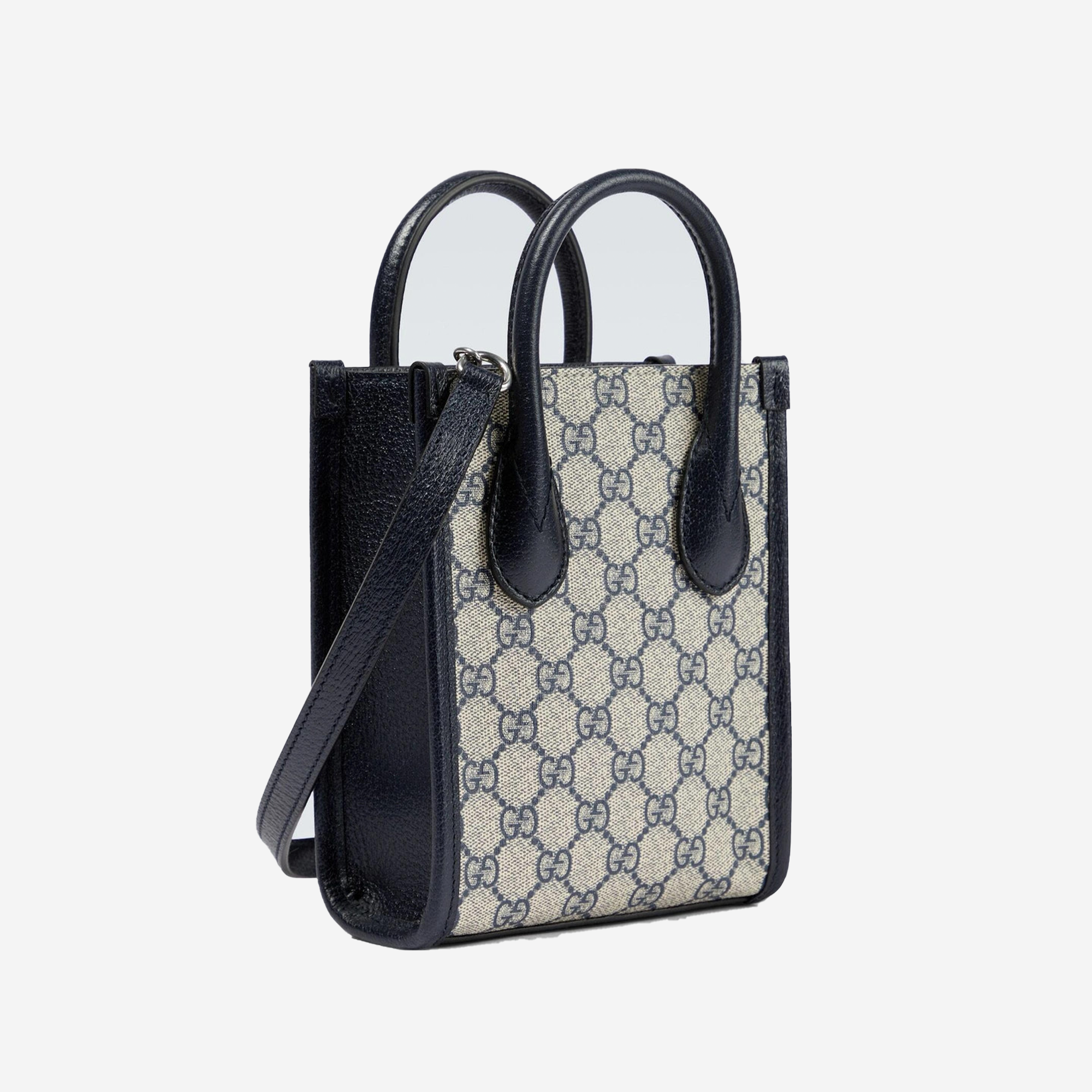  Gucci Mini Tote Bag with Interlocking G Navy Blue  