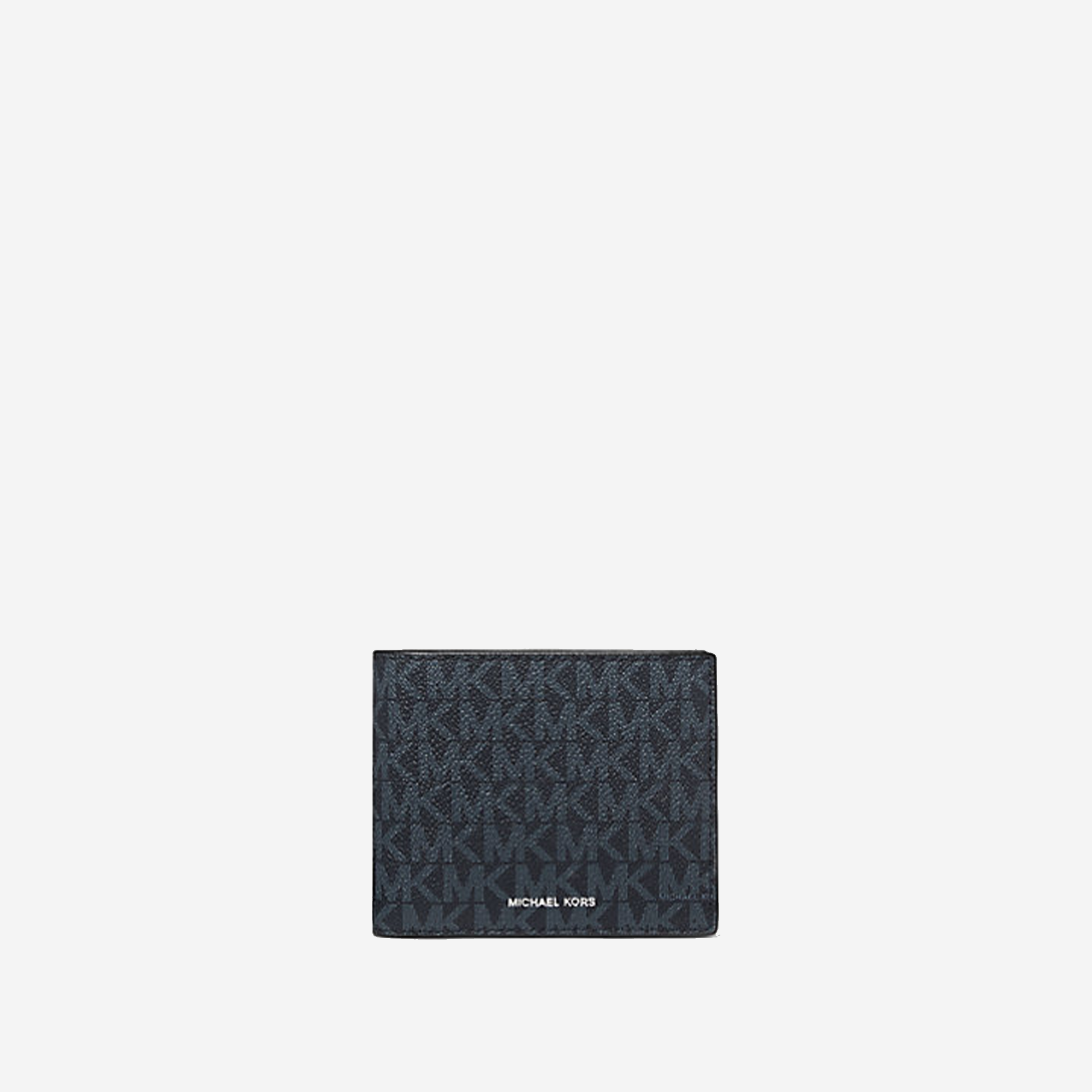  Michael Kors Cooper Logo Billfold Wallet With Coin Pouch Blue  