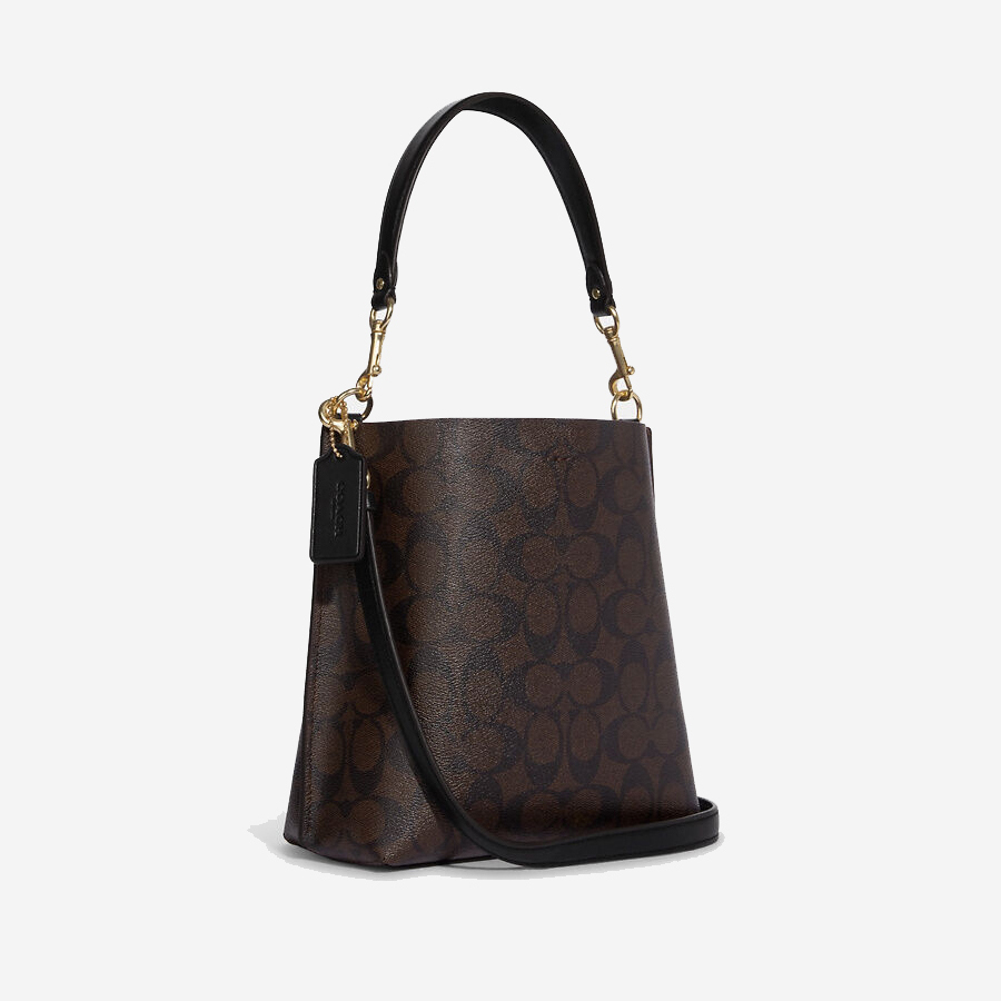  Coach Mollie Bucket Bag 22 In Signature Canvas 