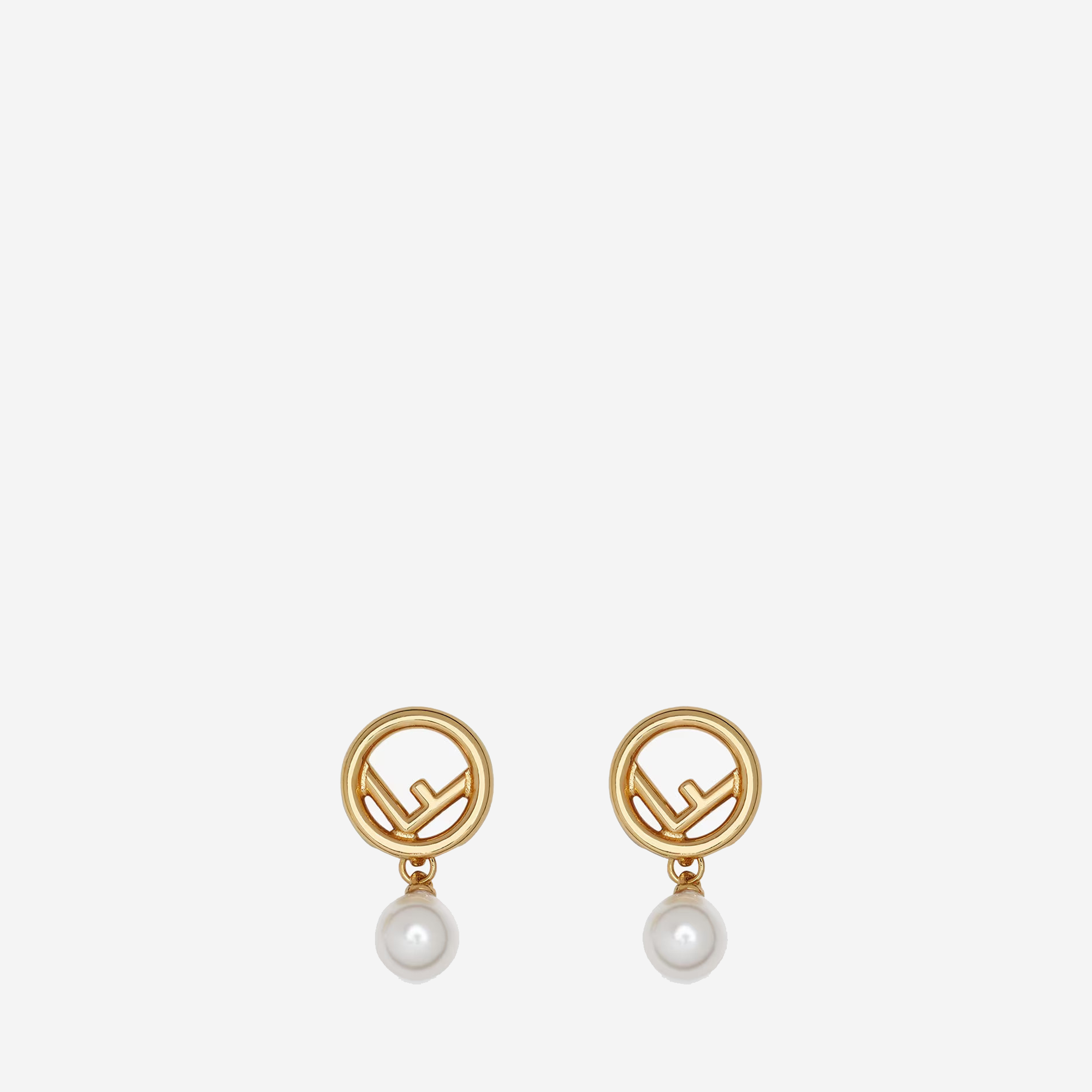  Fendi Gold-Colored Earrings with a pearl (Pre-Order Within 14 Days) 