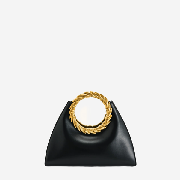  JW PEI Amiya Leaf Handle Sculpture Bag - Black (Pre-Order Within 14 Days) 