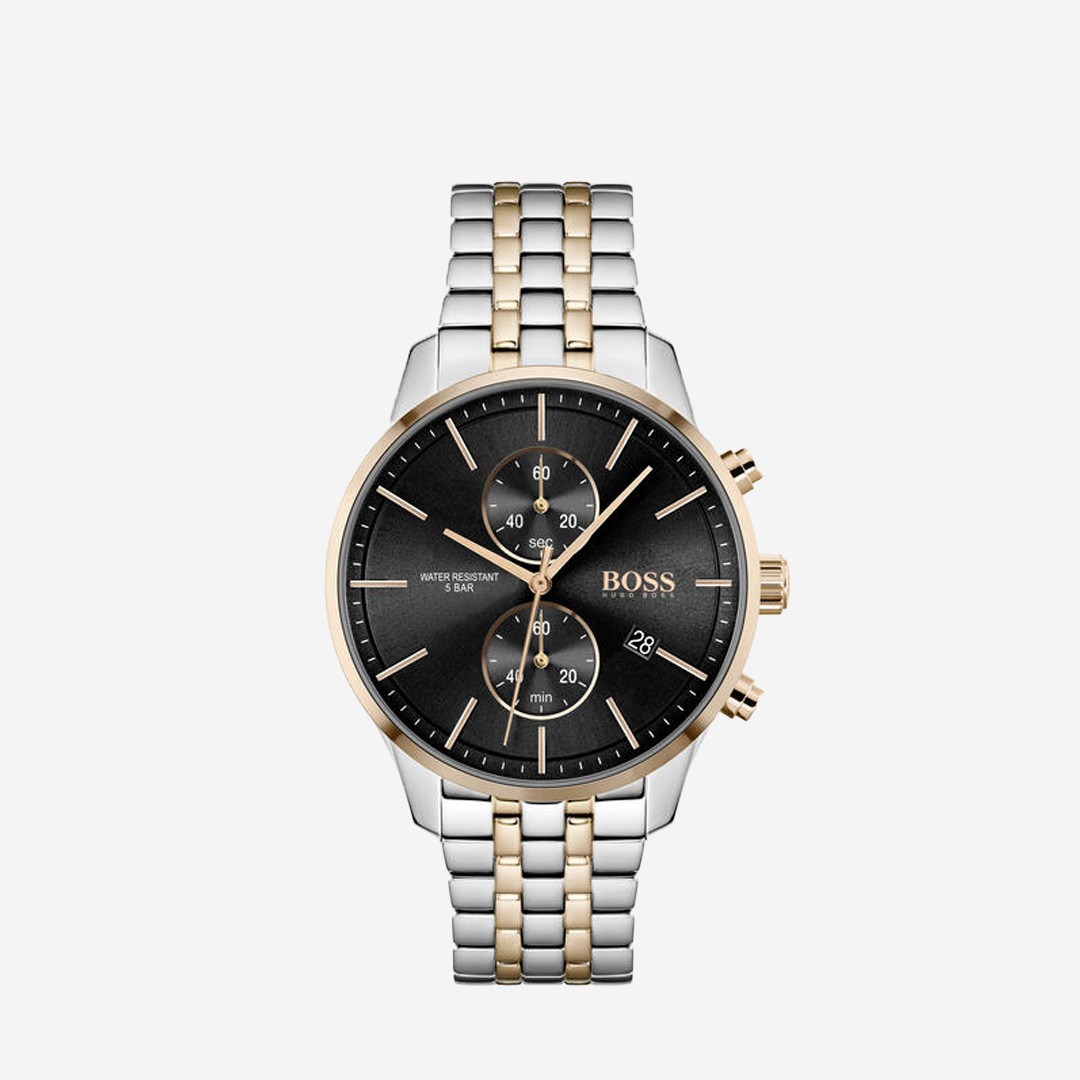  ساعة أسوشييت كرونوغراف للرجال مقاس 42 مم ماركة هوغو بوس 