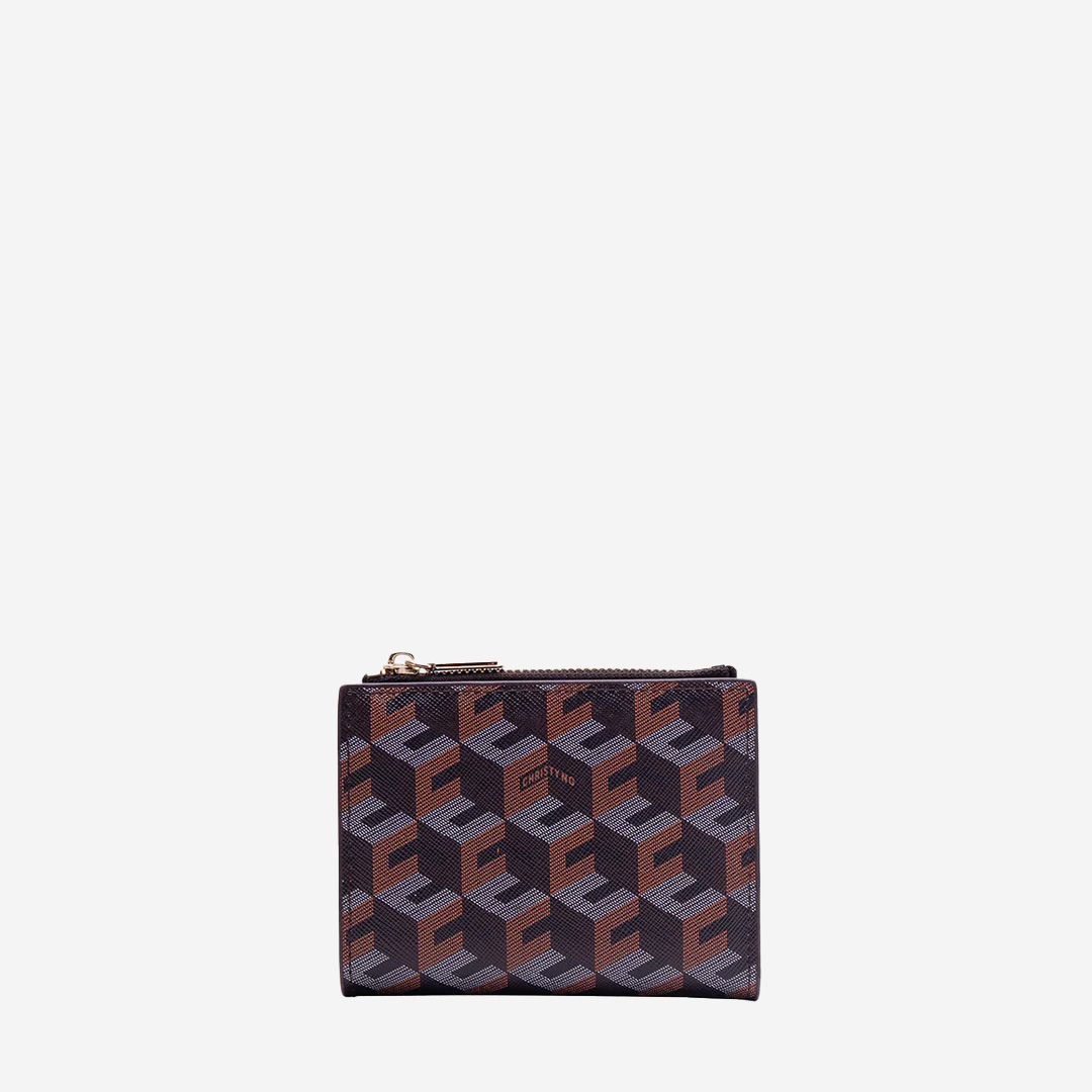  Christy Ng Erin Small Wallet (Print Edition) Chestnut Brown 