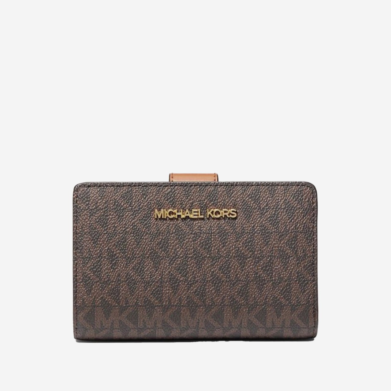  Michael Kors Medium Signature Logo Wallet Brown 