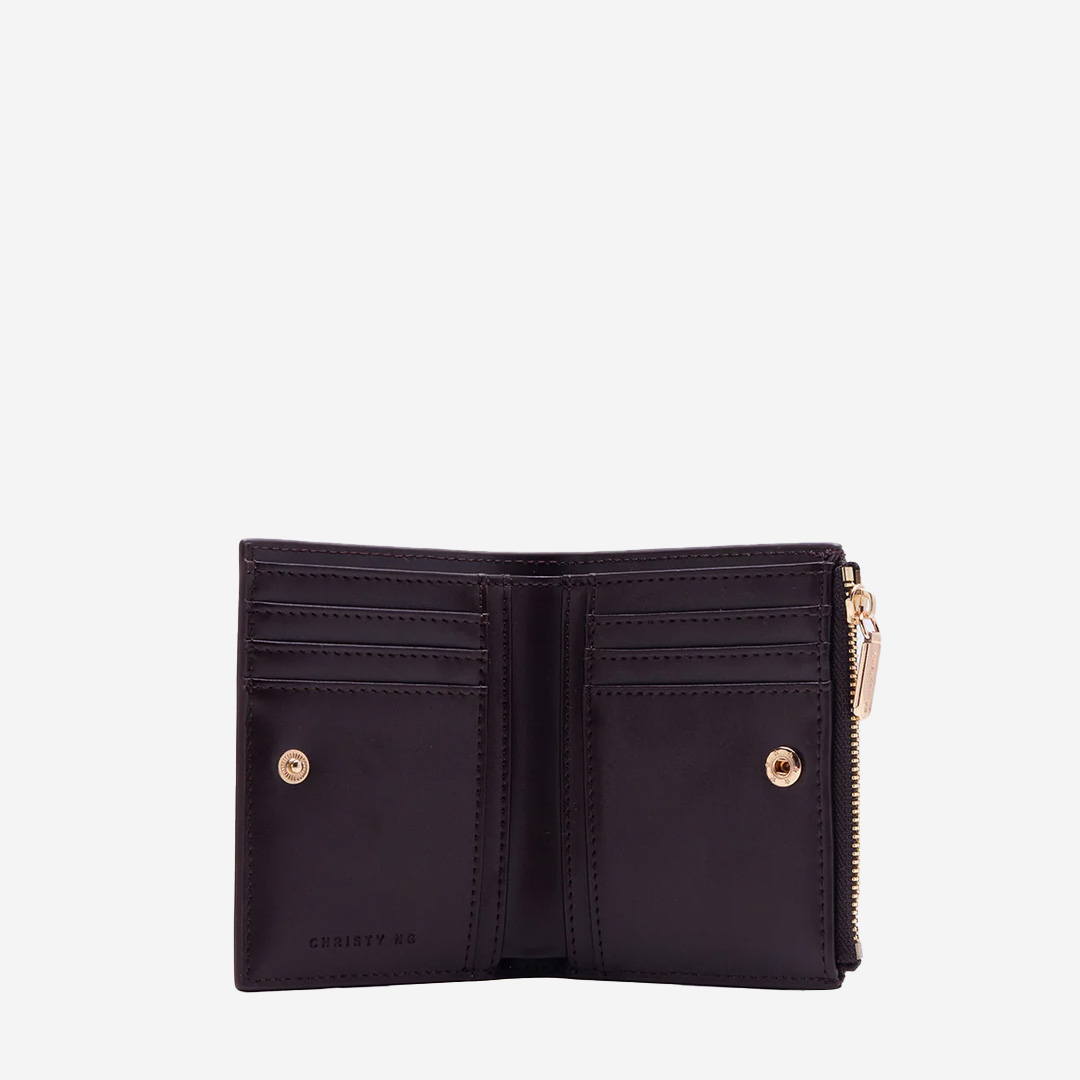  Christy Ng Erin Small Wallet (Print Edition) Chestnut Brown 