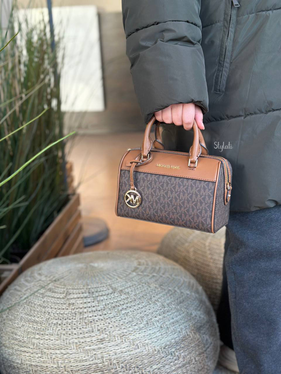  Michael Kors Travel Duffle Signature Crossbody Bag 