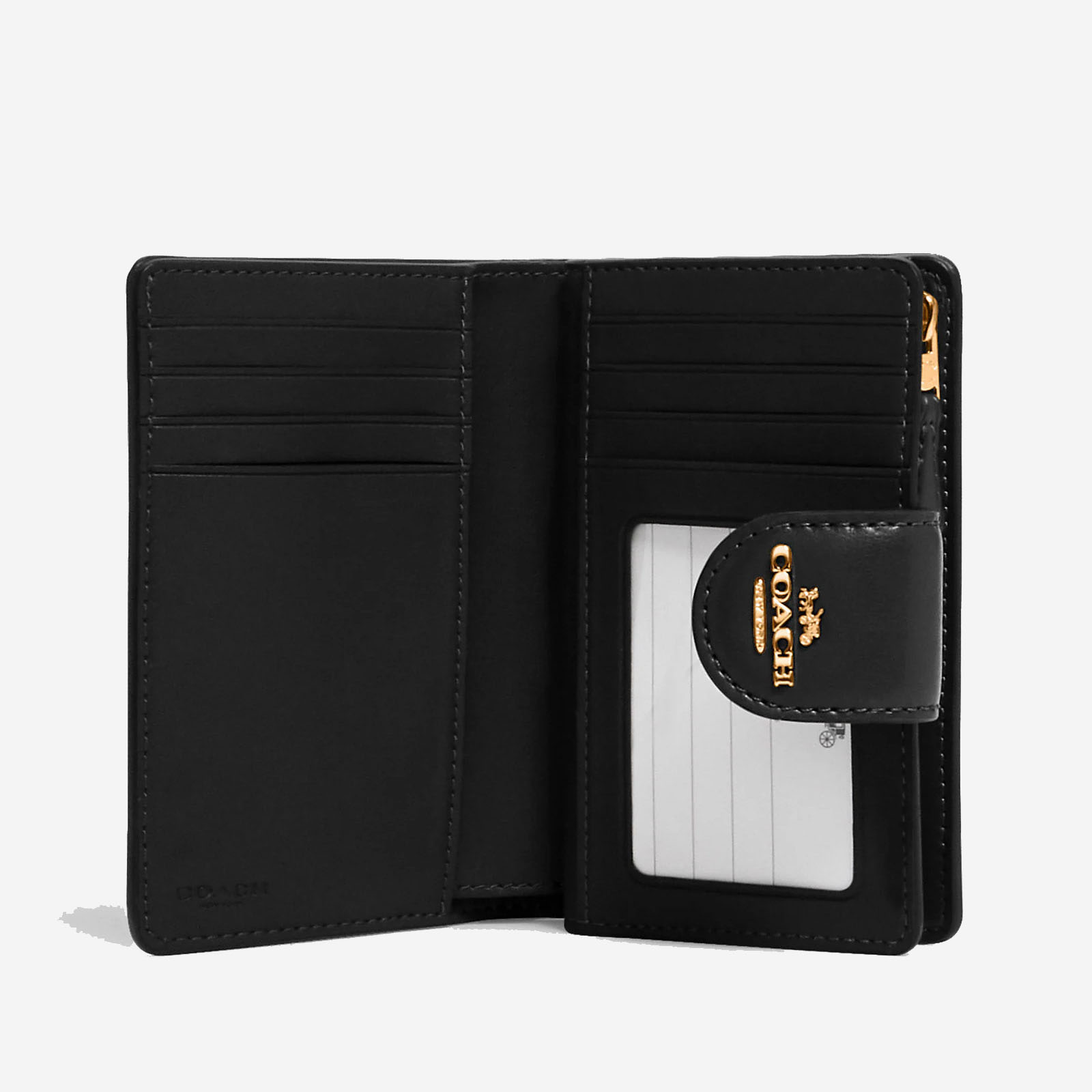  Coach Signature Canvas Medium Corner Zip Wallet 