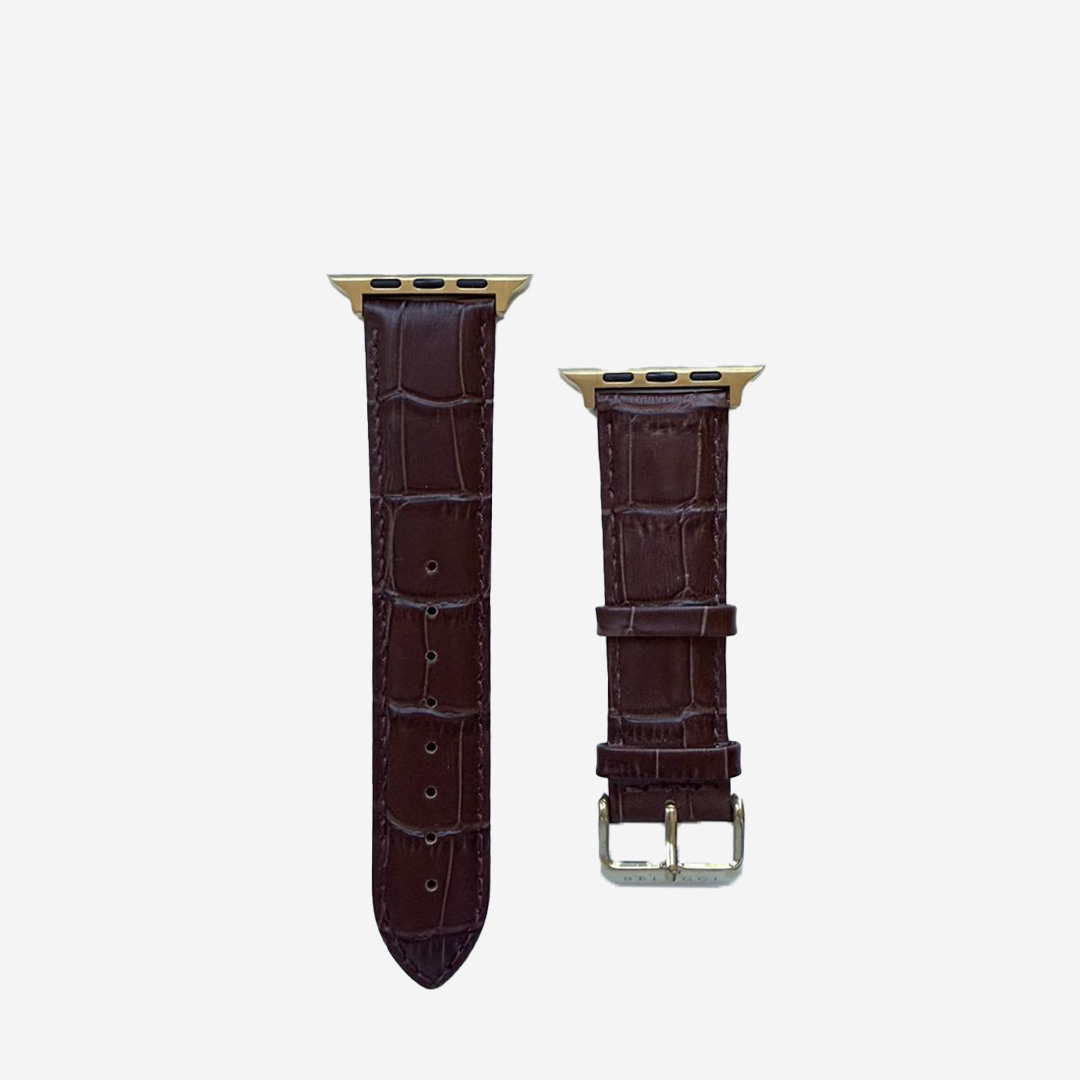  سوار ساعة لون بني كروكو ماركة بيلوجي 