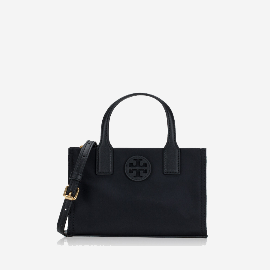   Tory Burch Ella Nylon Mini Tote Bag Black 