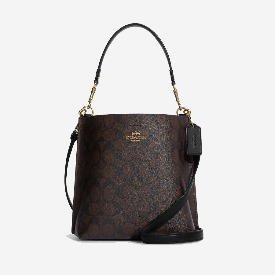  Coach Mollie Bucket Bag 22 In Signature Canvas 