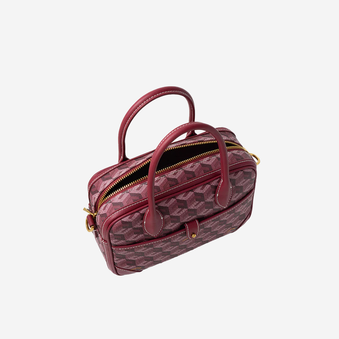  Christy Ng Marcelo Square Tote Bag Burgundy 