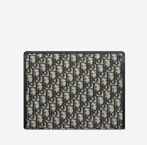  Dior 30 Montaigne Dea Pouch Blue Oblique Jacquard 