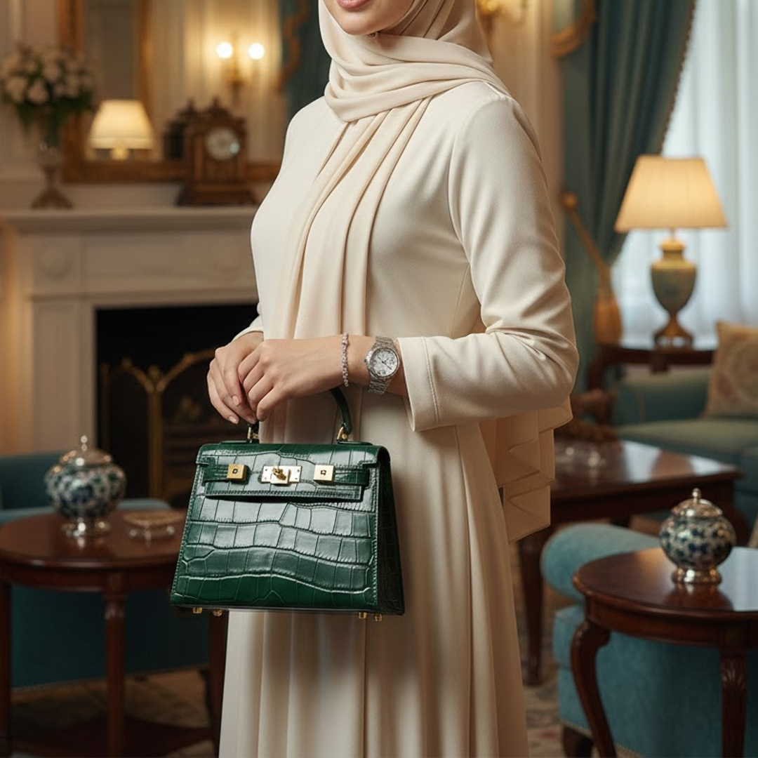  حقيبة مايا ميدي أوريكو لون أخضر داكن ماركة لالاج بومونت 