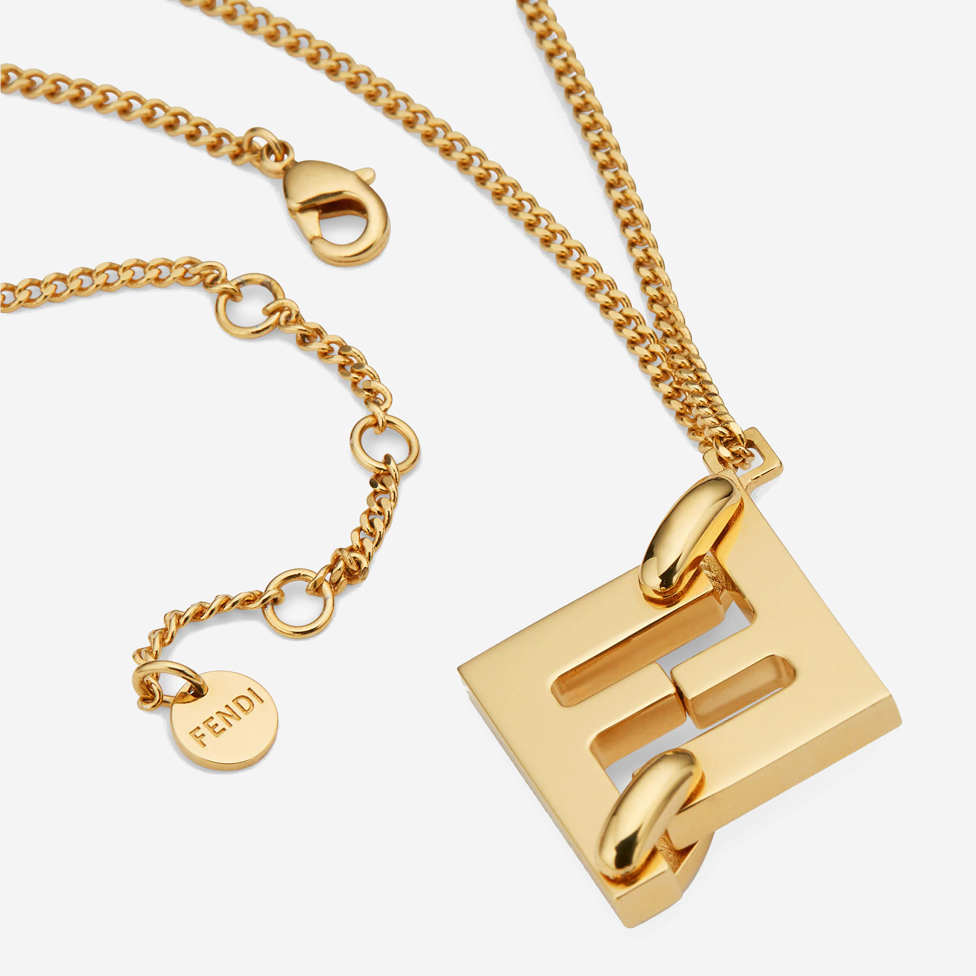  Fendi Forever necklace Gold-coloured metal 