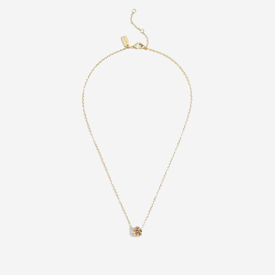  Coach Tea Rose Pendant Necklace And Earrings Gift Set 