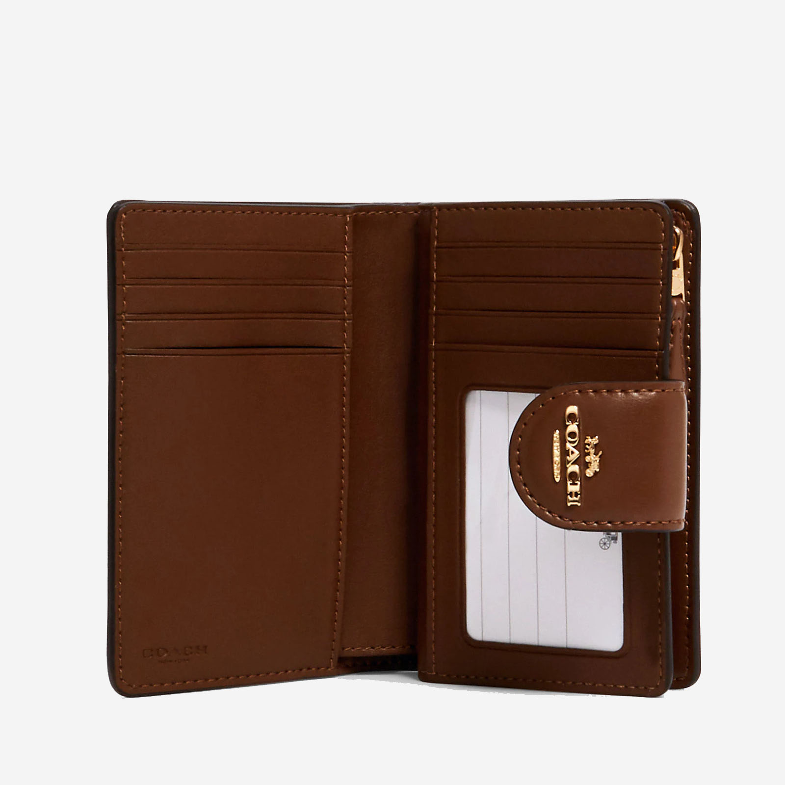  Coach Signature Canvas Medium Corner Zip Wallet 