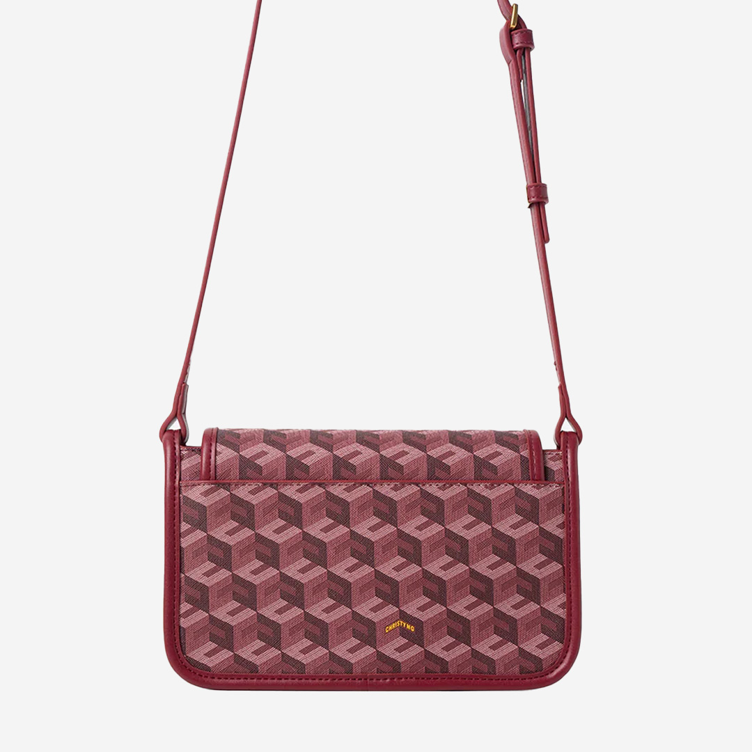  Christy Ng Hugo Messenger Bag Burgundy 