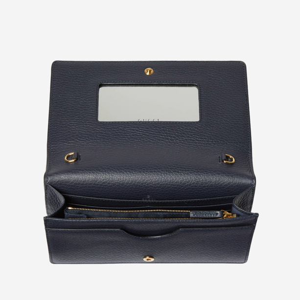  Gucci GG Marmont bi-color mini chain bag 