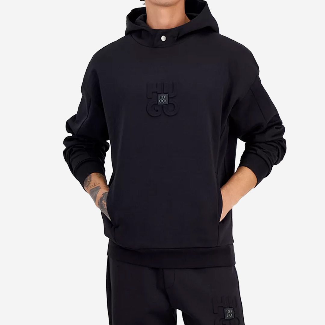  Hugo Boss Men's Debostaco Relaxed-Fit Logo Hoodie 