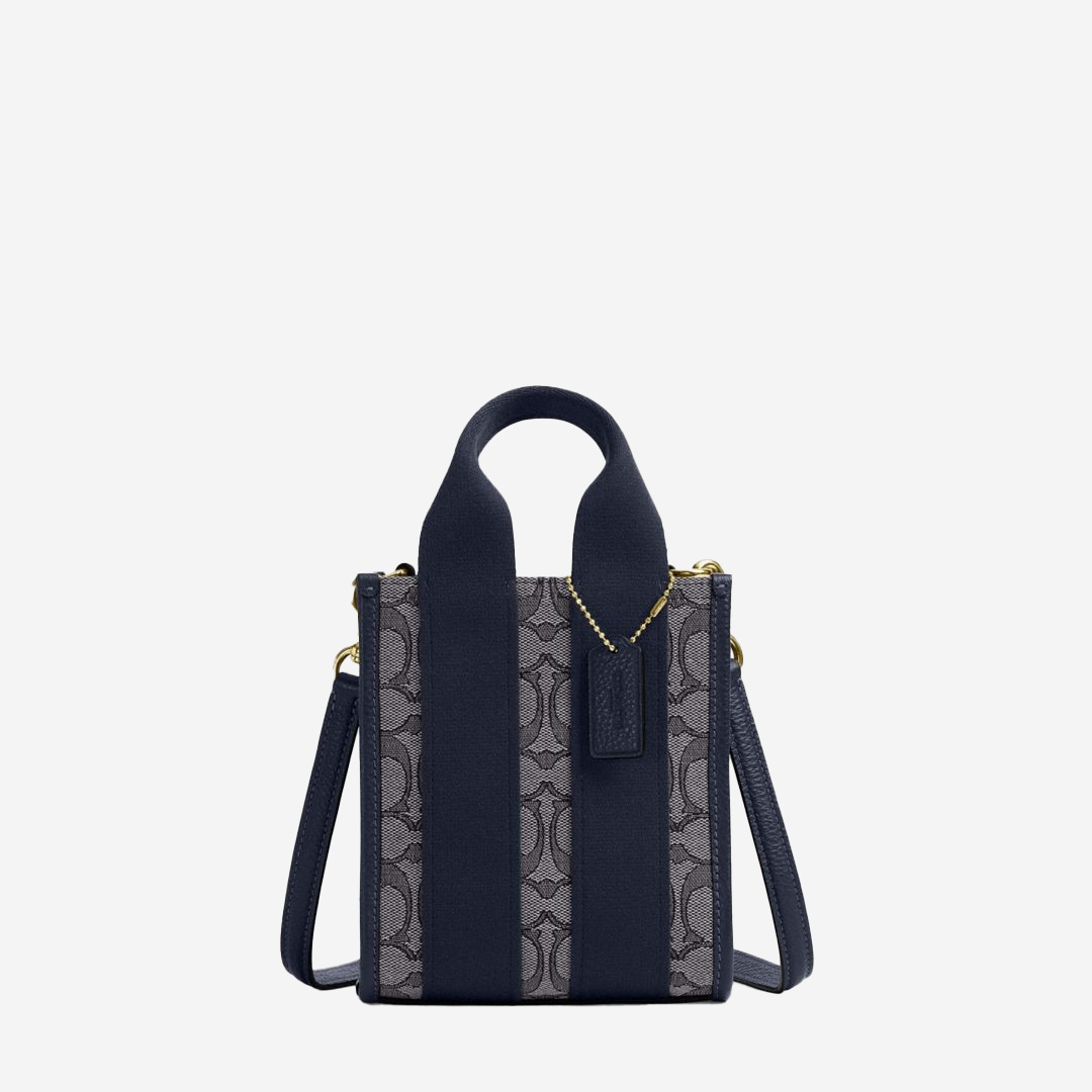  Coach Smith Mini Tote Bag In Signature Jacquard 