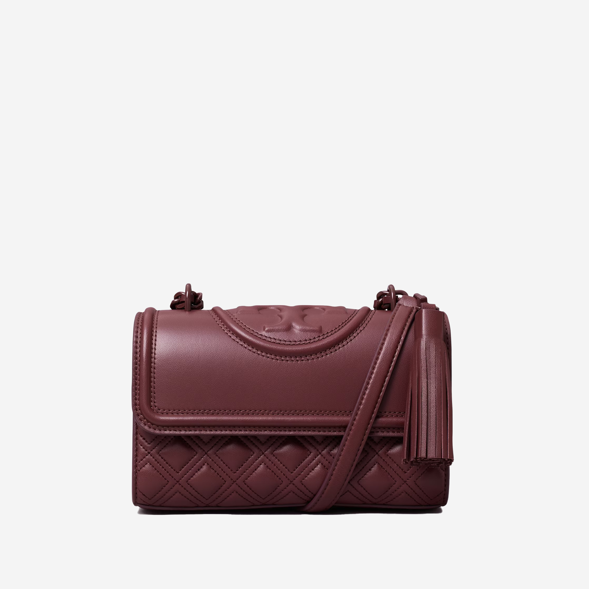  Tory Burch Fleming small convertible shoulder bag Burgundy  