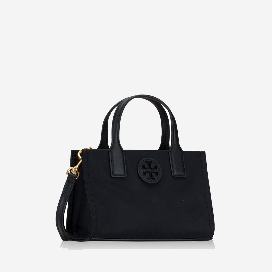   Tory Burch Ella Nylon Mini Tote Bag Black 