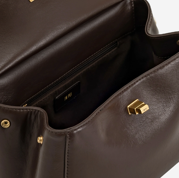  JW PEI Lucia Classic Top Handbag - Dark Brown (Pre-Order Within 14 Days) 