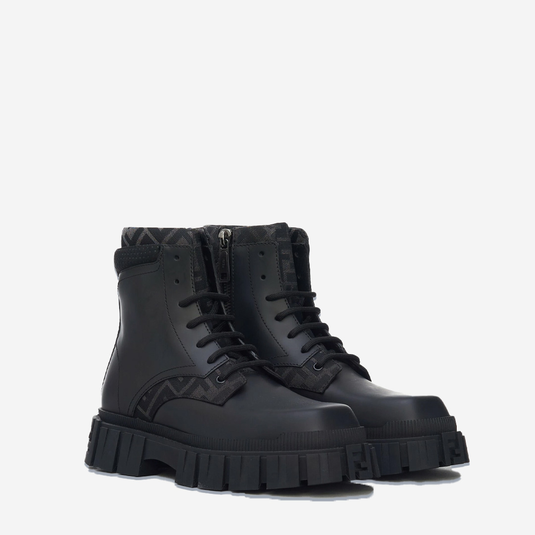  Fendi Force Leather Ankle Boot 