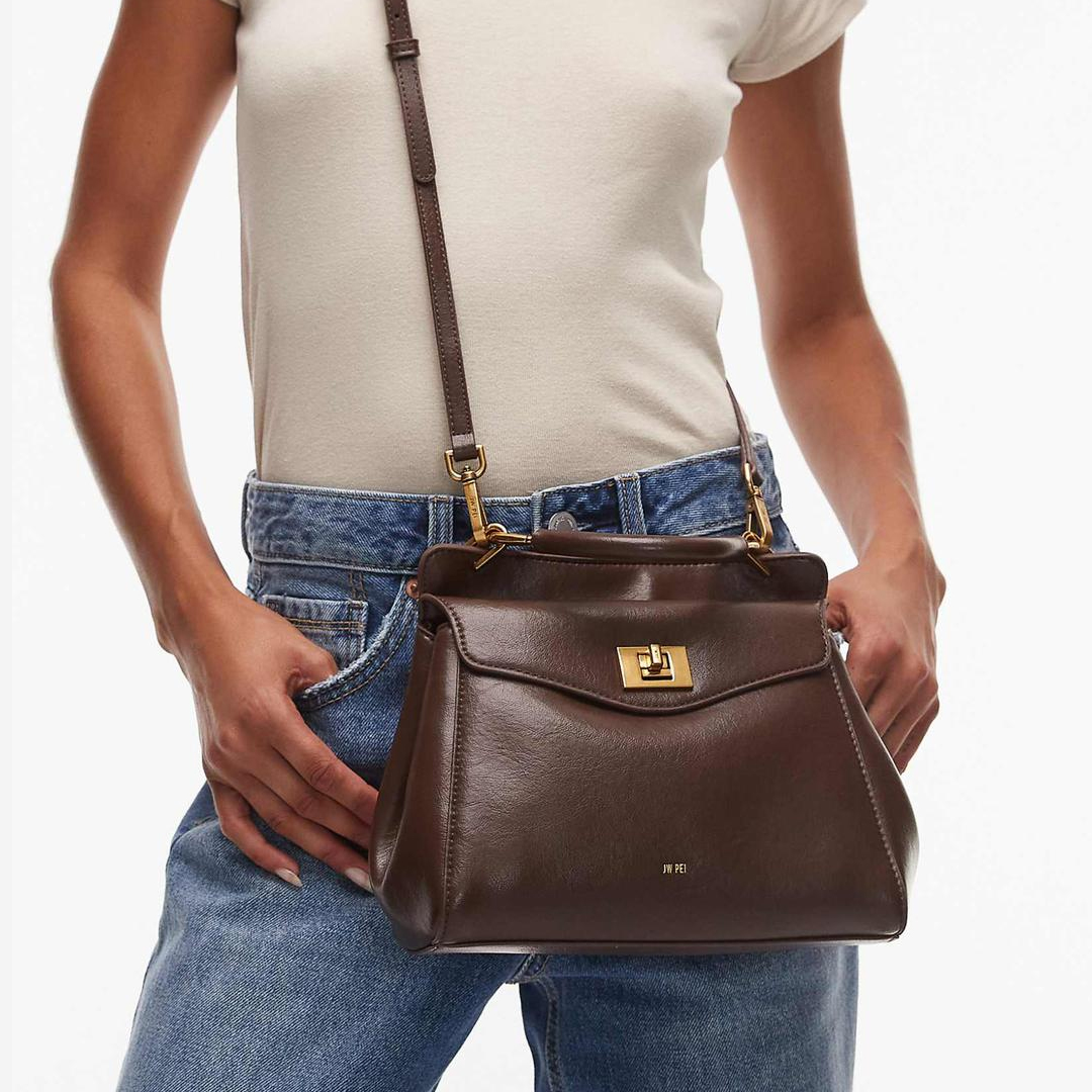  JW PEI Lucia Classic Top Handbag - Dark Brown (Pre-Order Within 14 Days) 