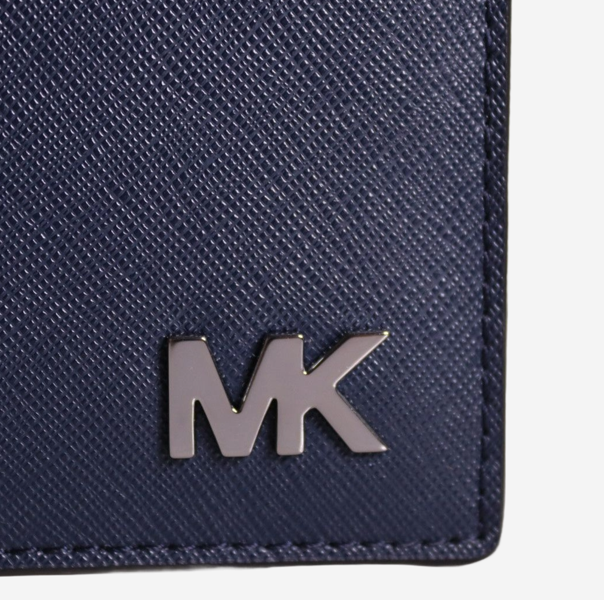   Michael Kors Cooper Saffiano Leather Bi-Fold Wallet Navy 