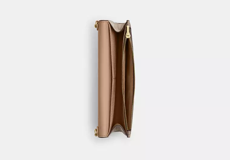 Coach Klare Wallet With Chain In Blocked Signature Canvas 