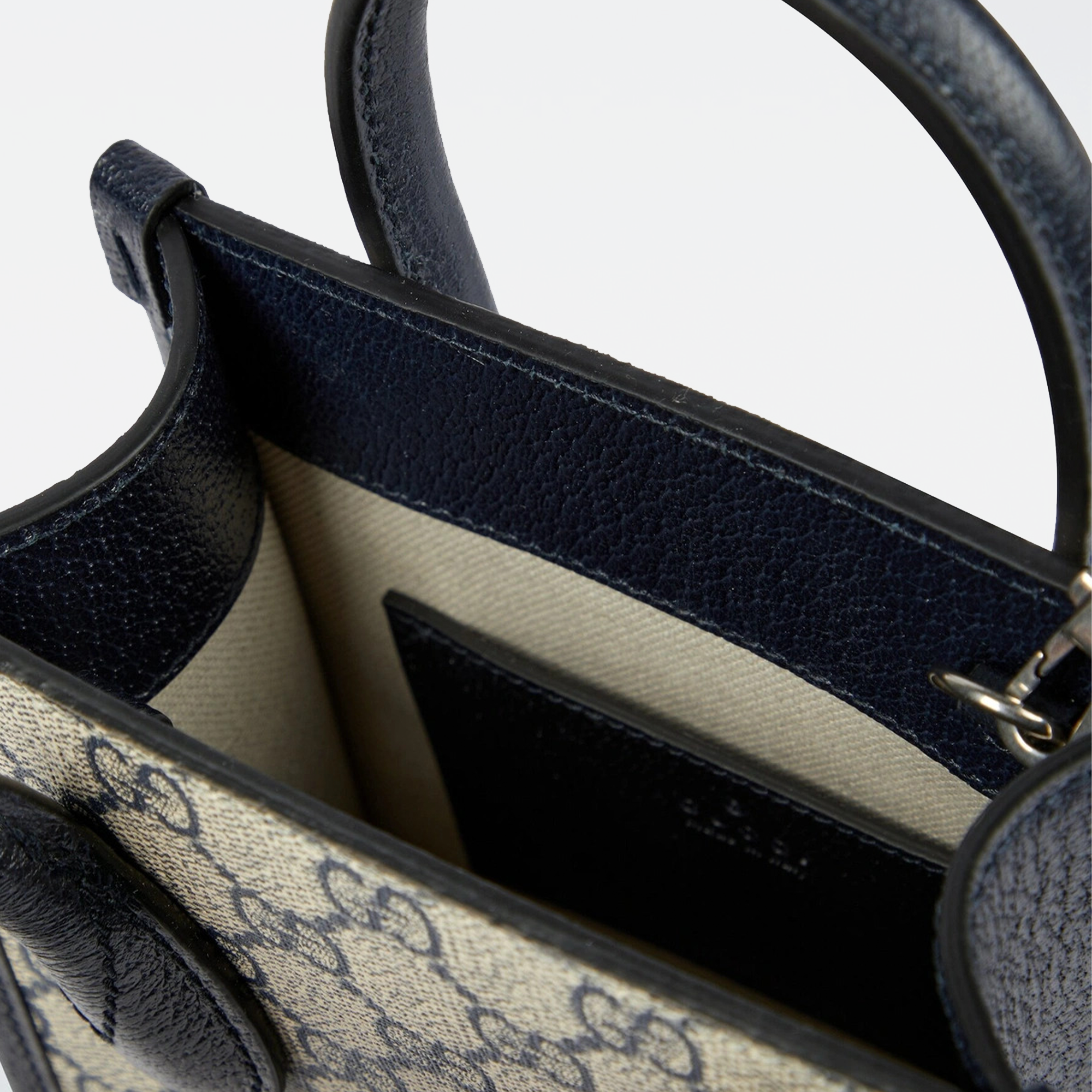  Gucci Mini Tote Bag with Interlocking G Navy Blue  