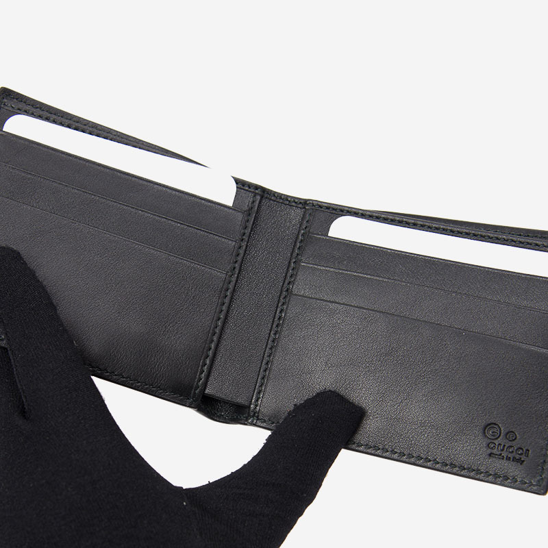  Gucci Microguccissima Pattern Leather Bifold Wallet  