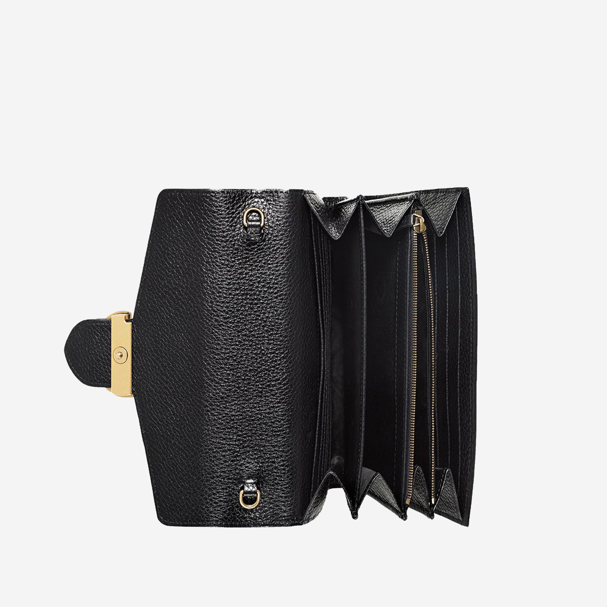  Gucci GG Marmont Mini Wallet On Chain Black 