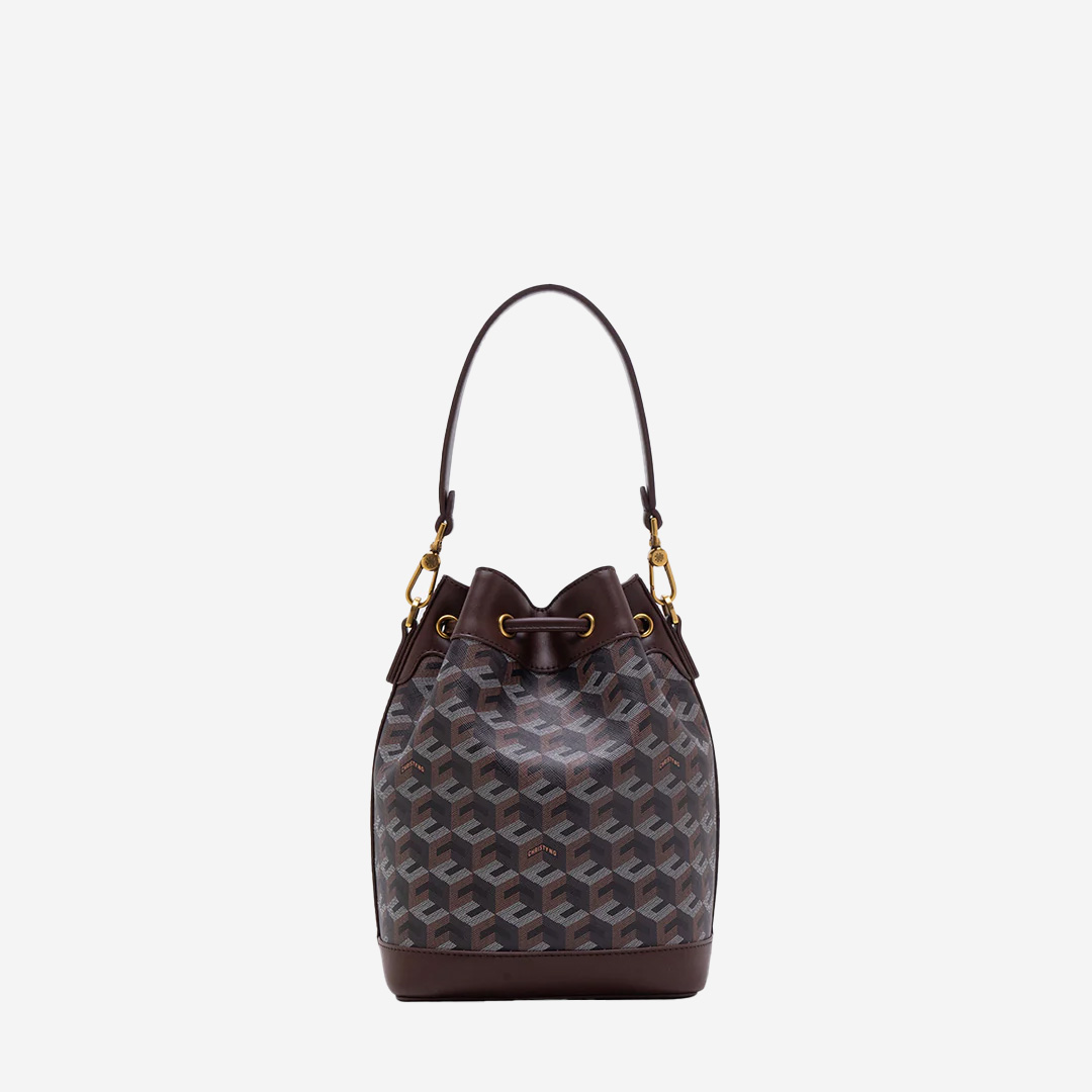  Christy Ng Giorgio Bucket Bag Chestnut Brown 