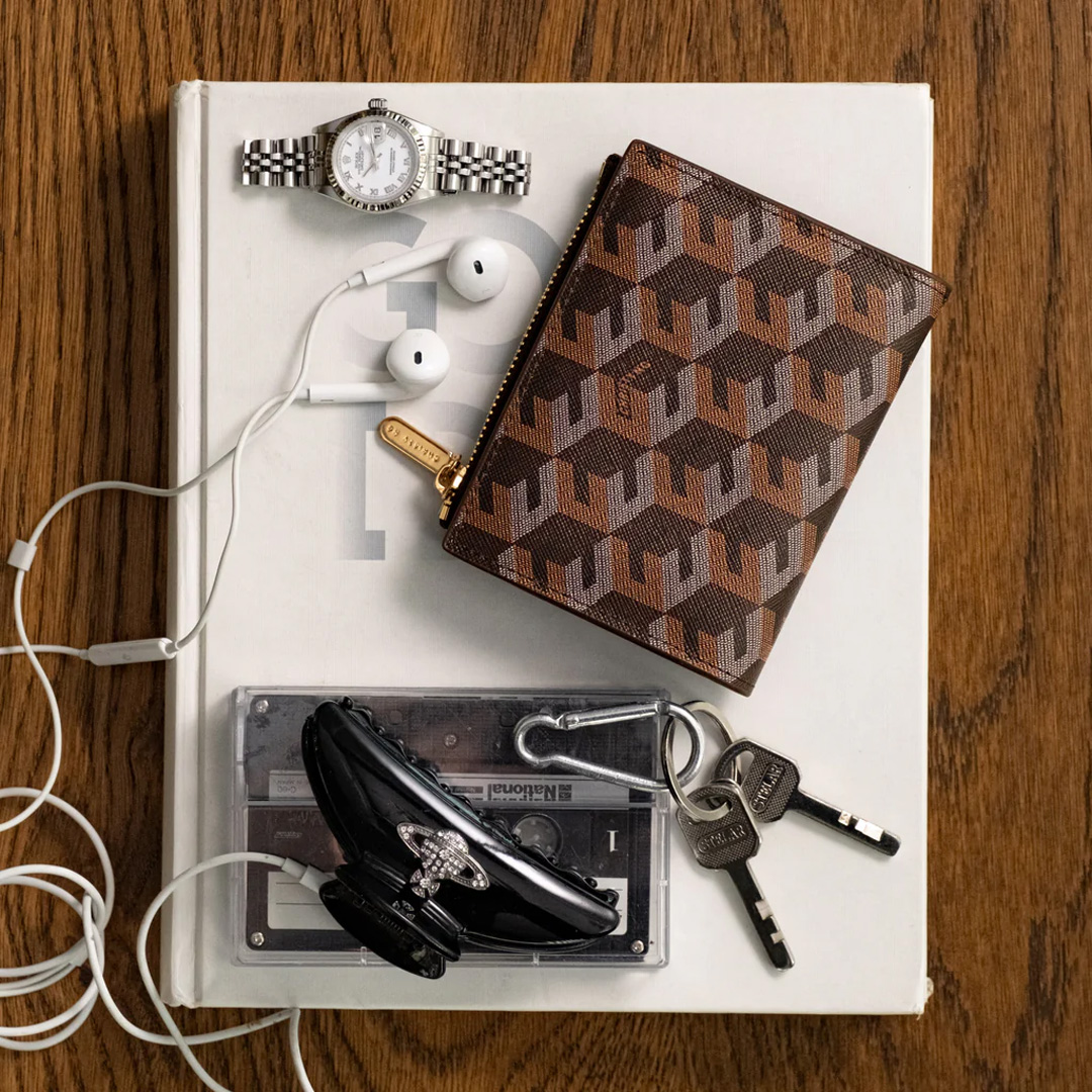  Christy Ng Erin Small Wallet (Print Edition) Chestnut Brown 