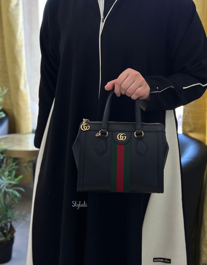 حقيبة توت أوفيديا ساتشل باللون الأسود ماركة غوتشي  