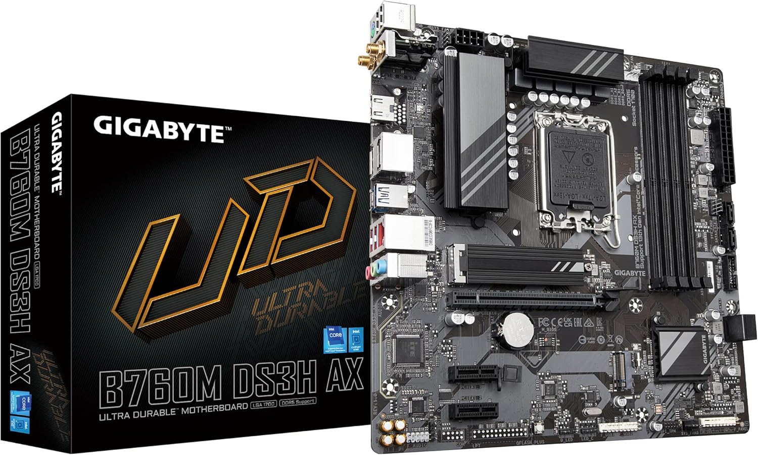 لوحة الام قيقا بايت B760M DS3H AX  DDR5  WIFI