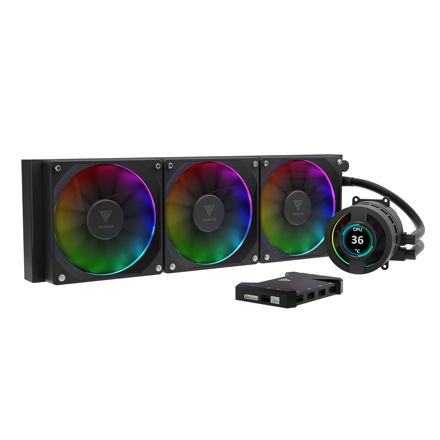 مبرد مائي قيم دياز CHIONE PS 360 LCD BLACK