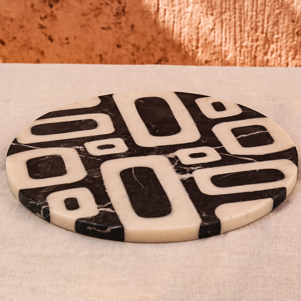 صينية دائرية رخامية