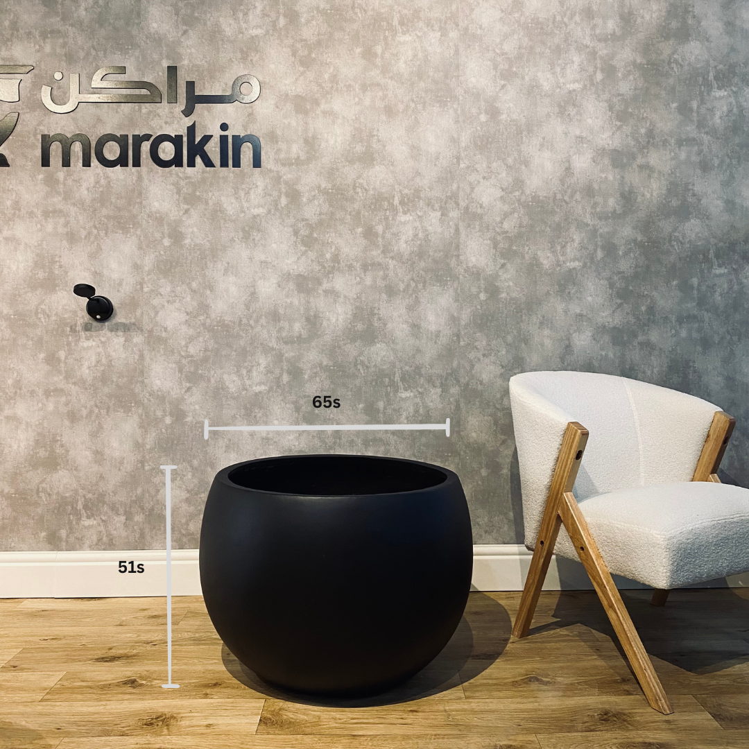  مركن دائري GRC لون اسود 