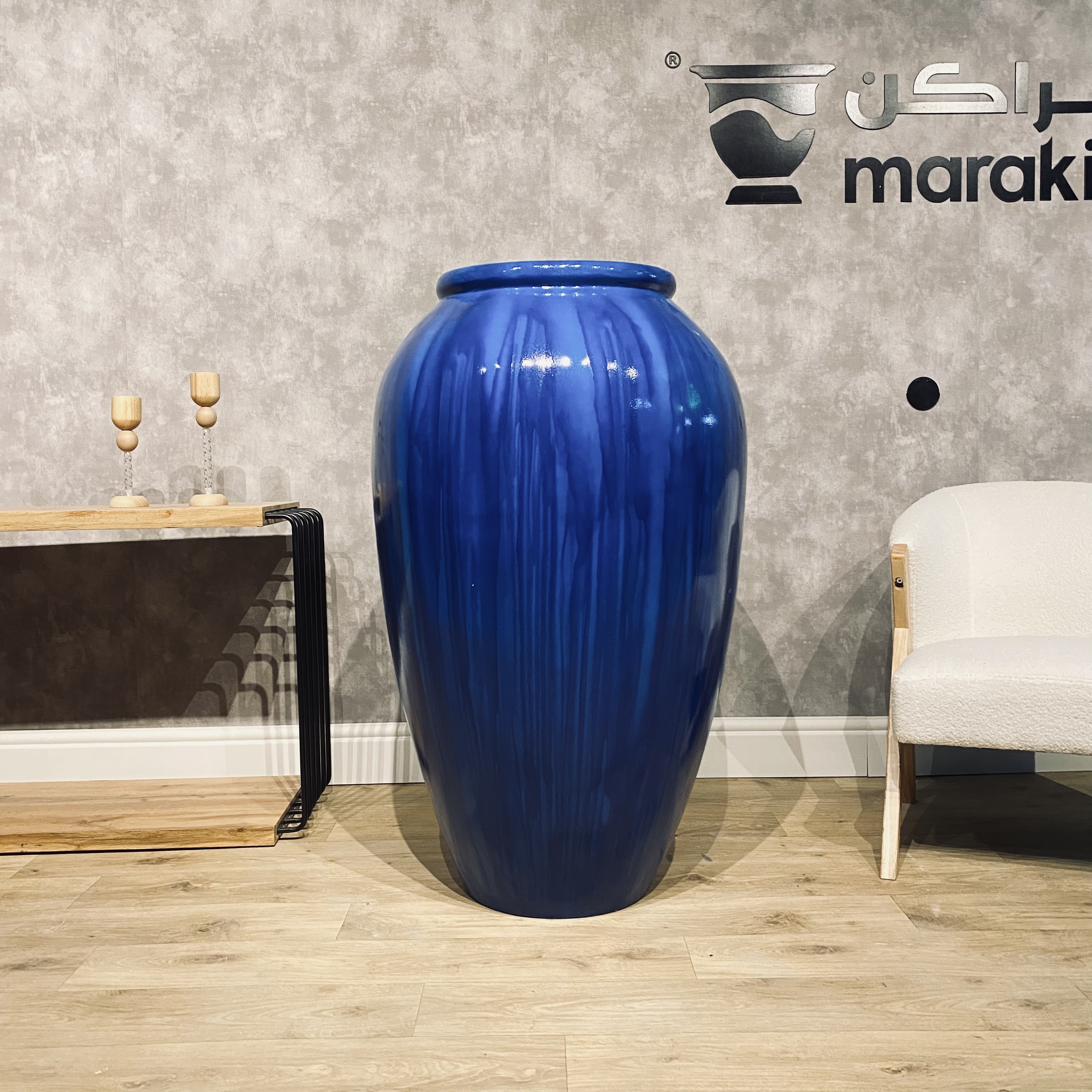  مركن الجرة ازرق لامع 